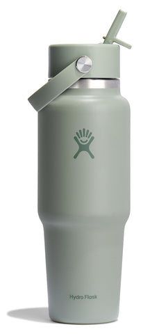 Hydro Flask Travel Bottle Agave Green with cupholder-fit design for on-the-go hydration