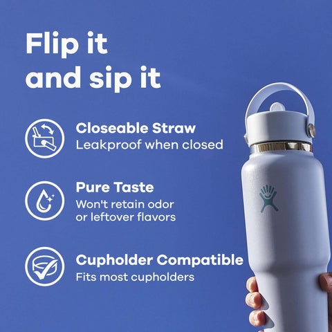 Double-wall insulation preserves temperature on Indigo Blue Hydro Flask