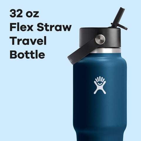 Leakproof lid closed on Indigo Blue Hydro Flask Travel Bottle