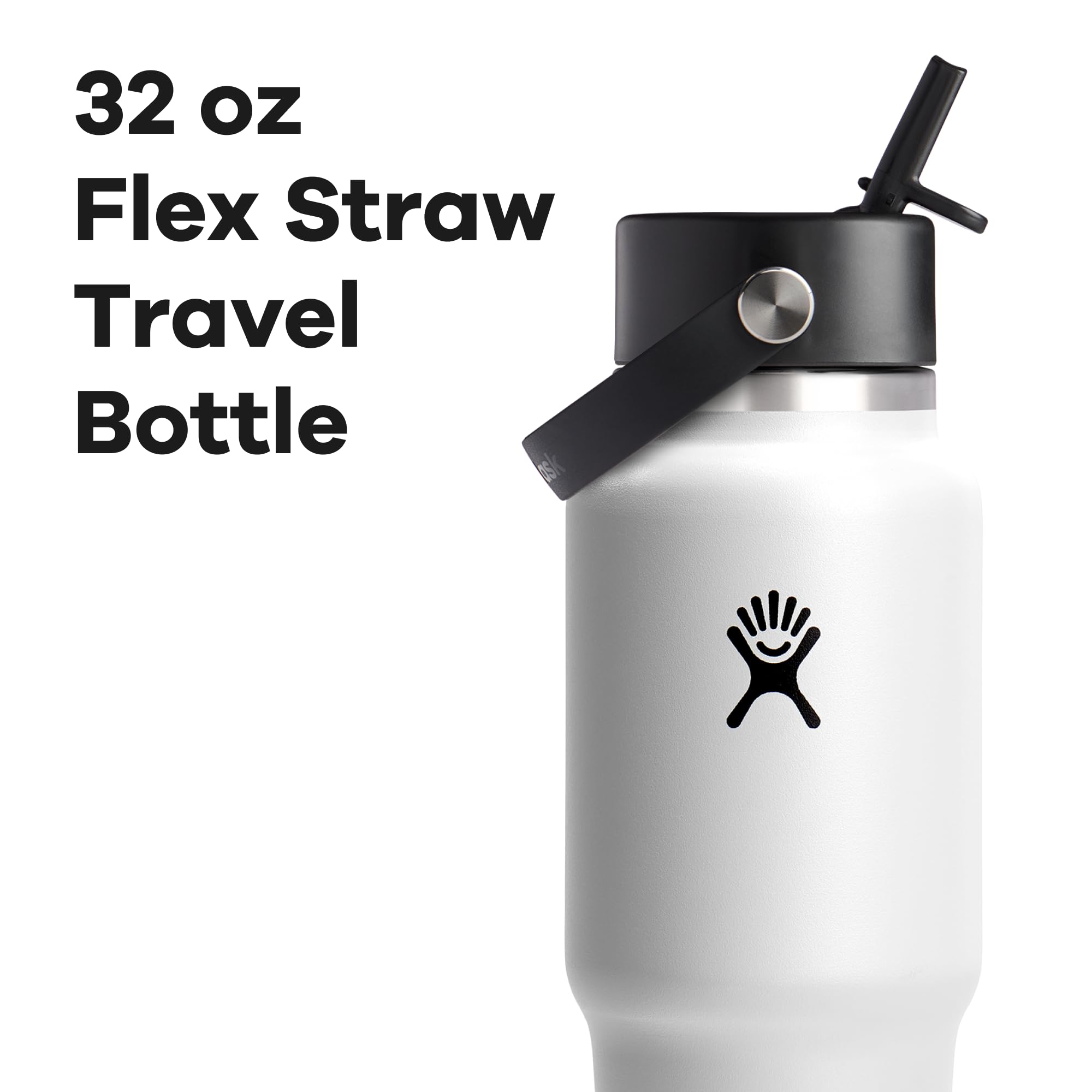 Hydro Flask Travel Bottle 32 oz insulated keeps beverages cold up to 24 hours.