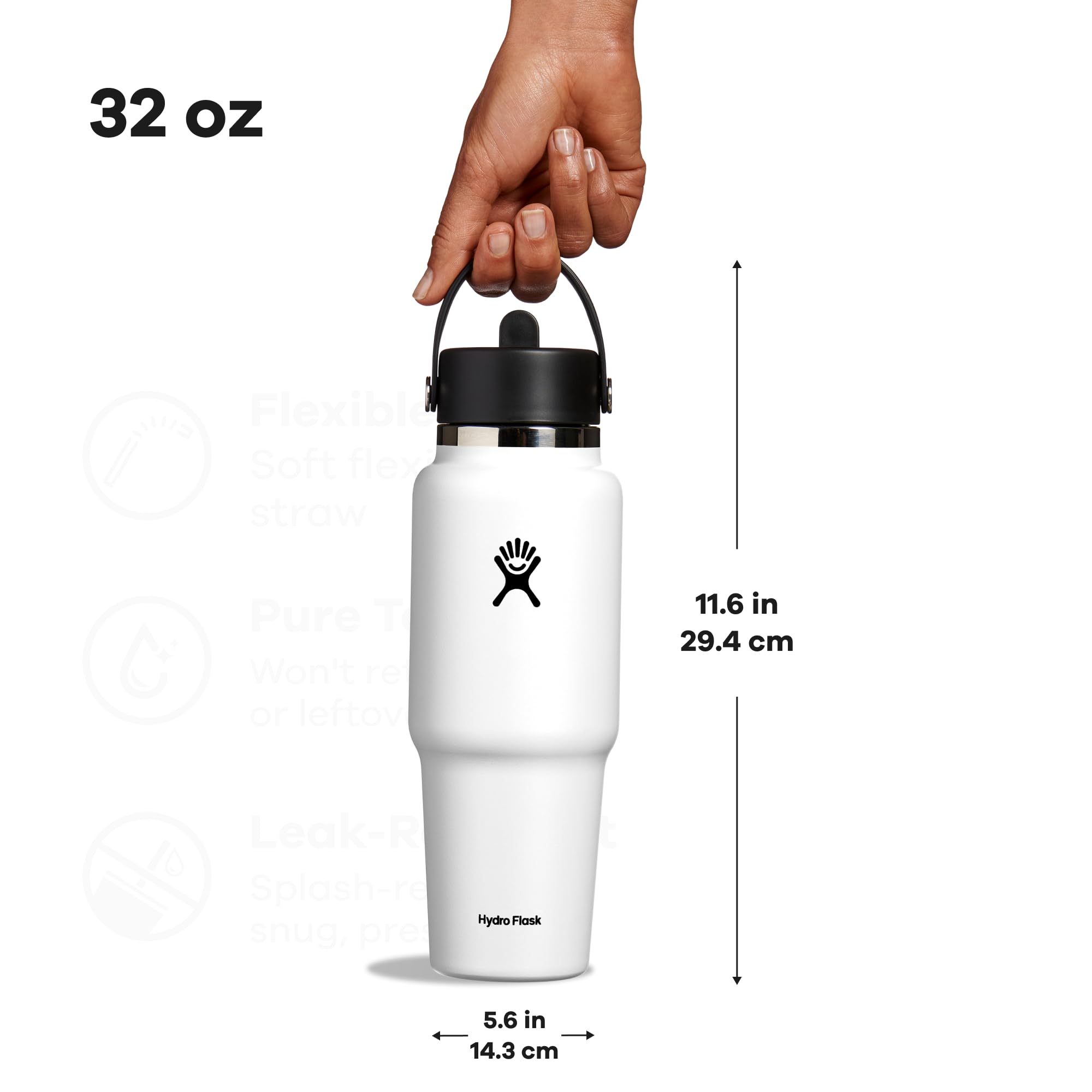 Hydro Flask Travel Bottle on the road fits common cupholders for convenience.