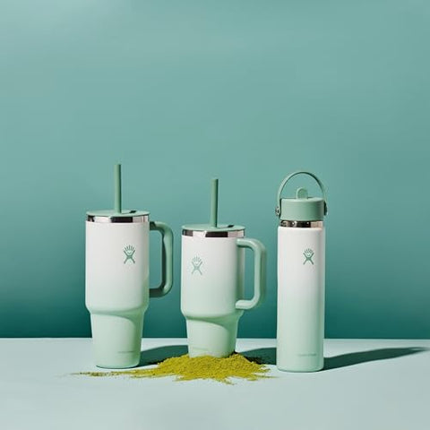 Hydro Flask Travel Tumbler 32oz flexible straw detail enables smooth sipping