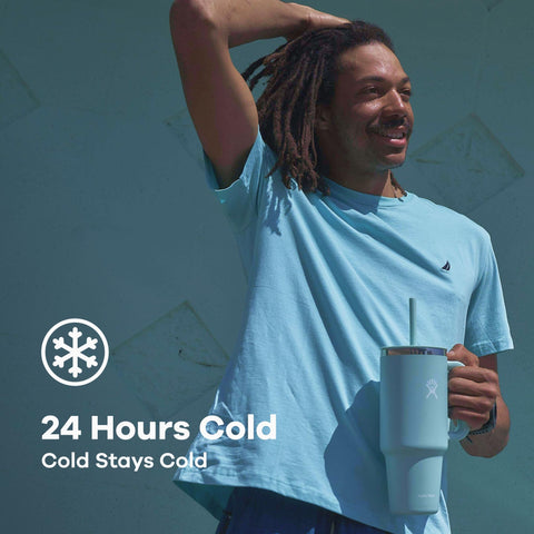 Hydro Flask Travel Tumbler 40 oz Aloe Green durable stainless steel for pure taste