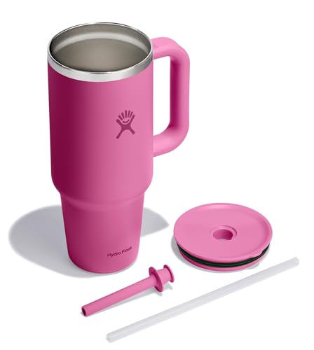 Hydro Flask 40 oz reef pink tumbler with lid and flexible straw for easy sipping