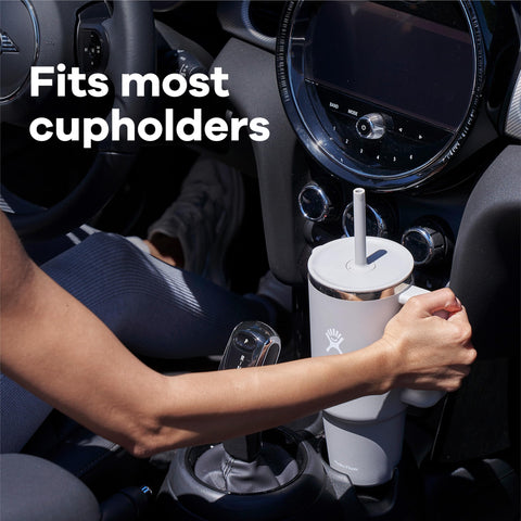 Hydro Flask Travel Tumbler Cupholder-friendly design fits most car cupholders.