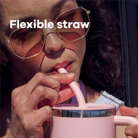 Flexible straw gentle on teeth for comfortable sipping