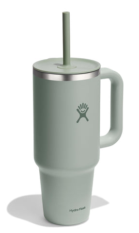 Hydro Flask Travel Tumbler Monochrome lid-straw offers sleek, spill-resistant sipping.