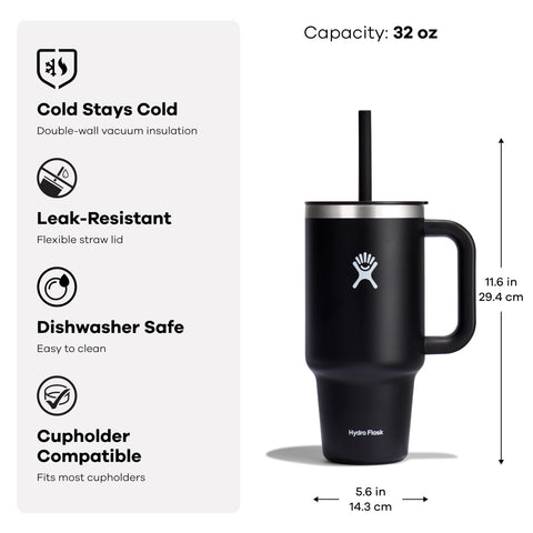 Tonally pink Hydro Flask Travel Tumbler adds stylish everyday hydration.
