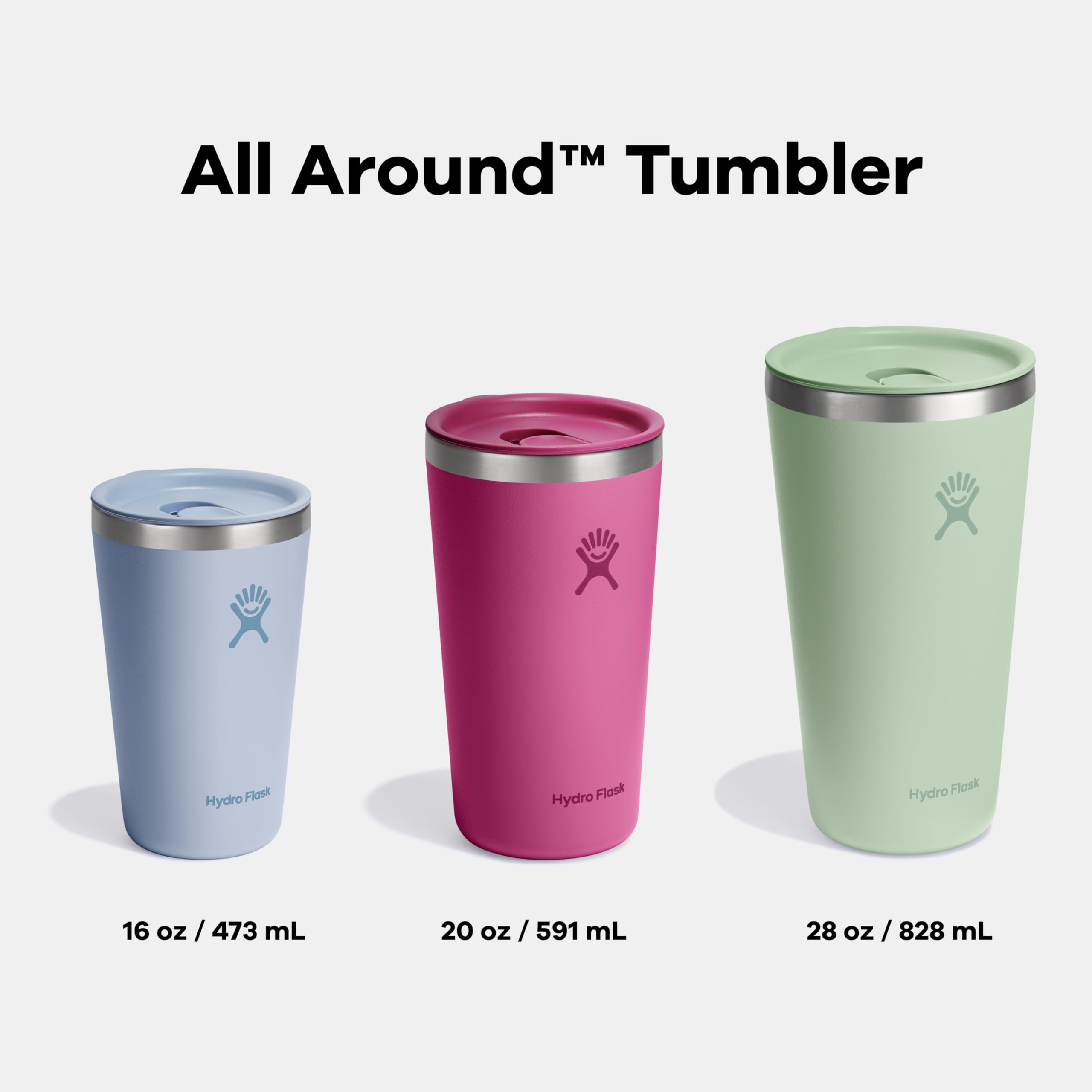 Hydro Flask cupholder-friendly shape fits most car and gym cupholders.