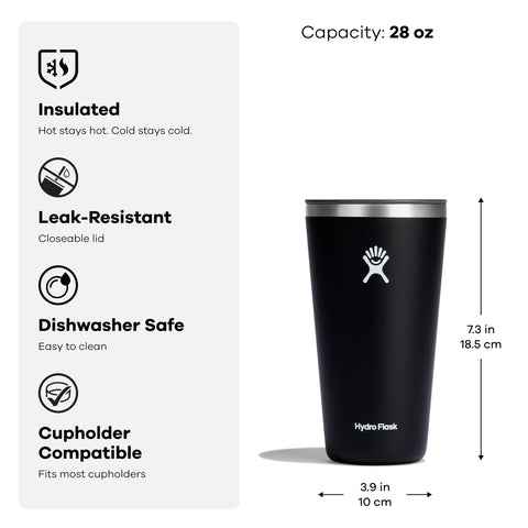 Hydro Flask dishwasher-safe design simplifies cleanup after busy days.