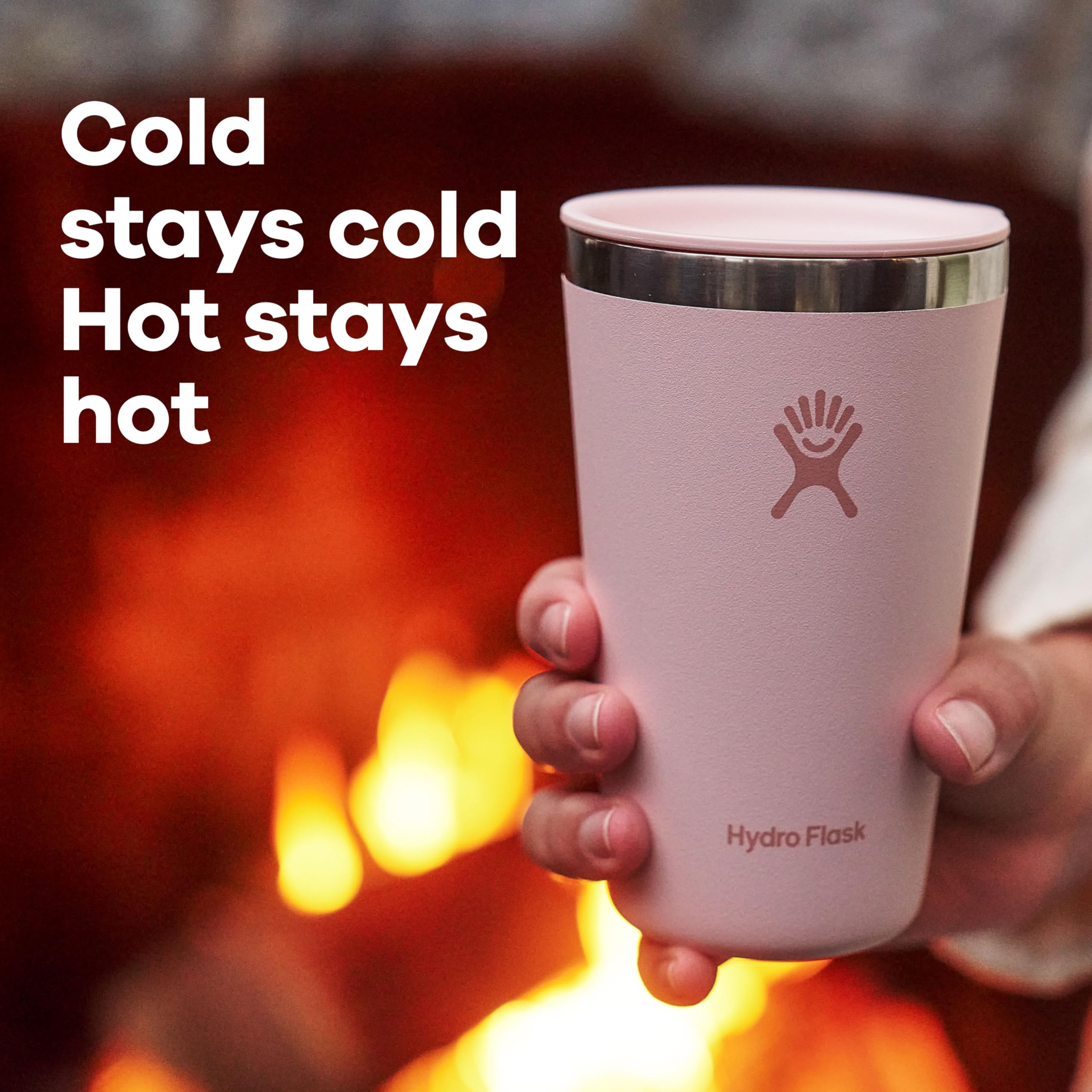 Hydro Flask durable stainless steel with TempShield insulation preserves temperature.