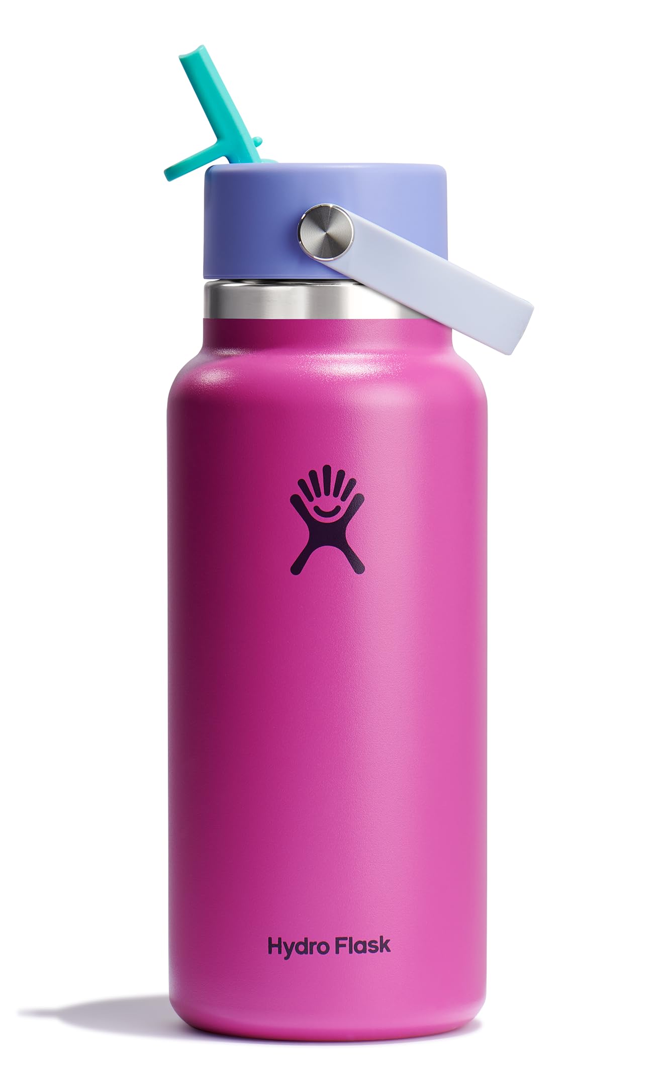 Hydro Flask wide-mouth 32 oz bottle in Holiday Punch for easy ice filling