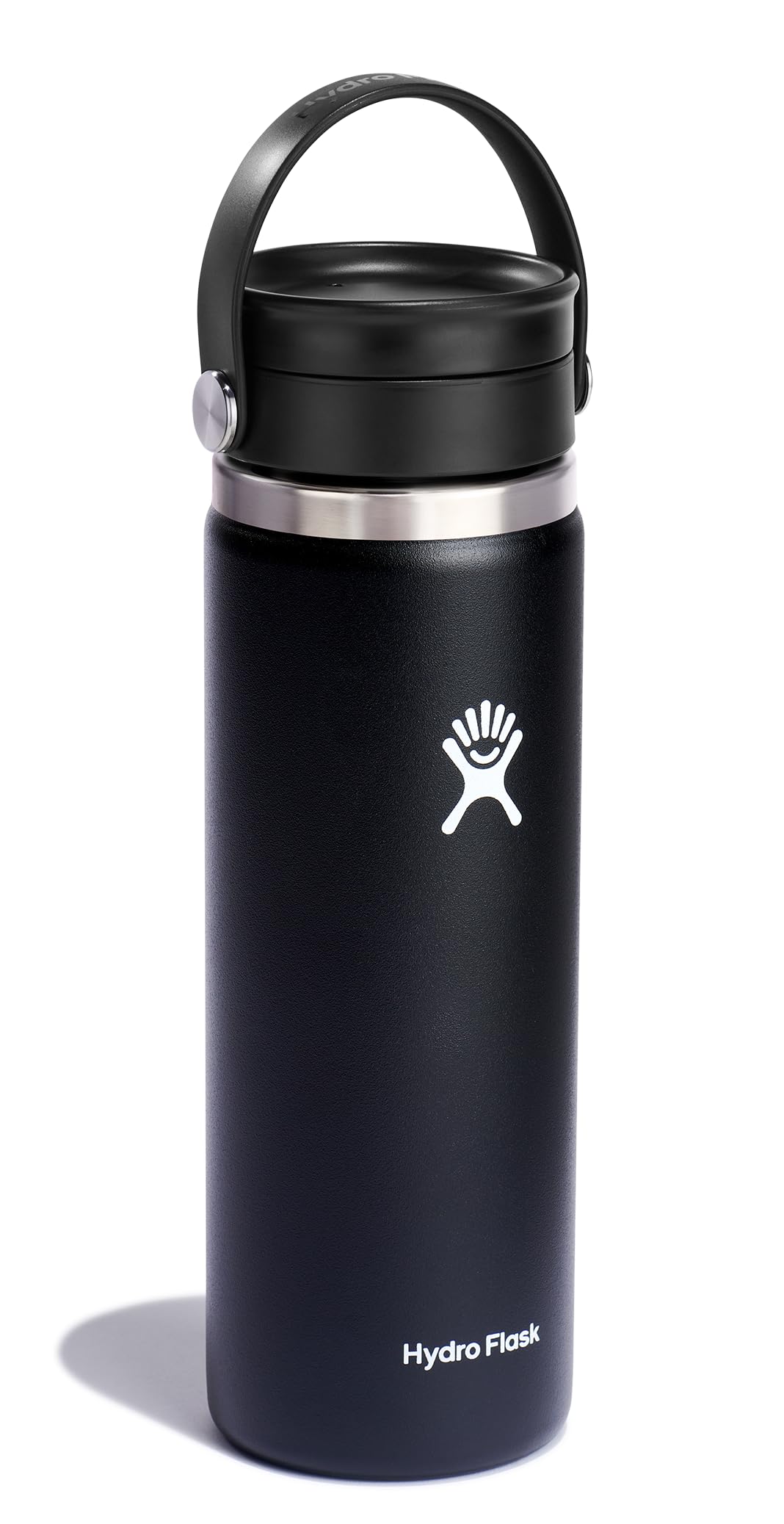 Hydro Flask wide mouth bottle showcasing TempShield insulation for hot or cold beverages.