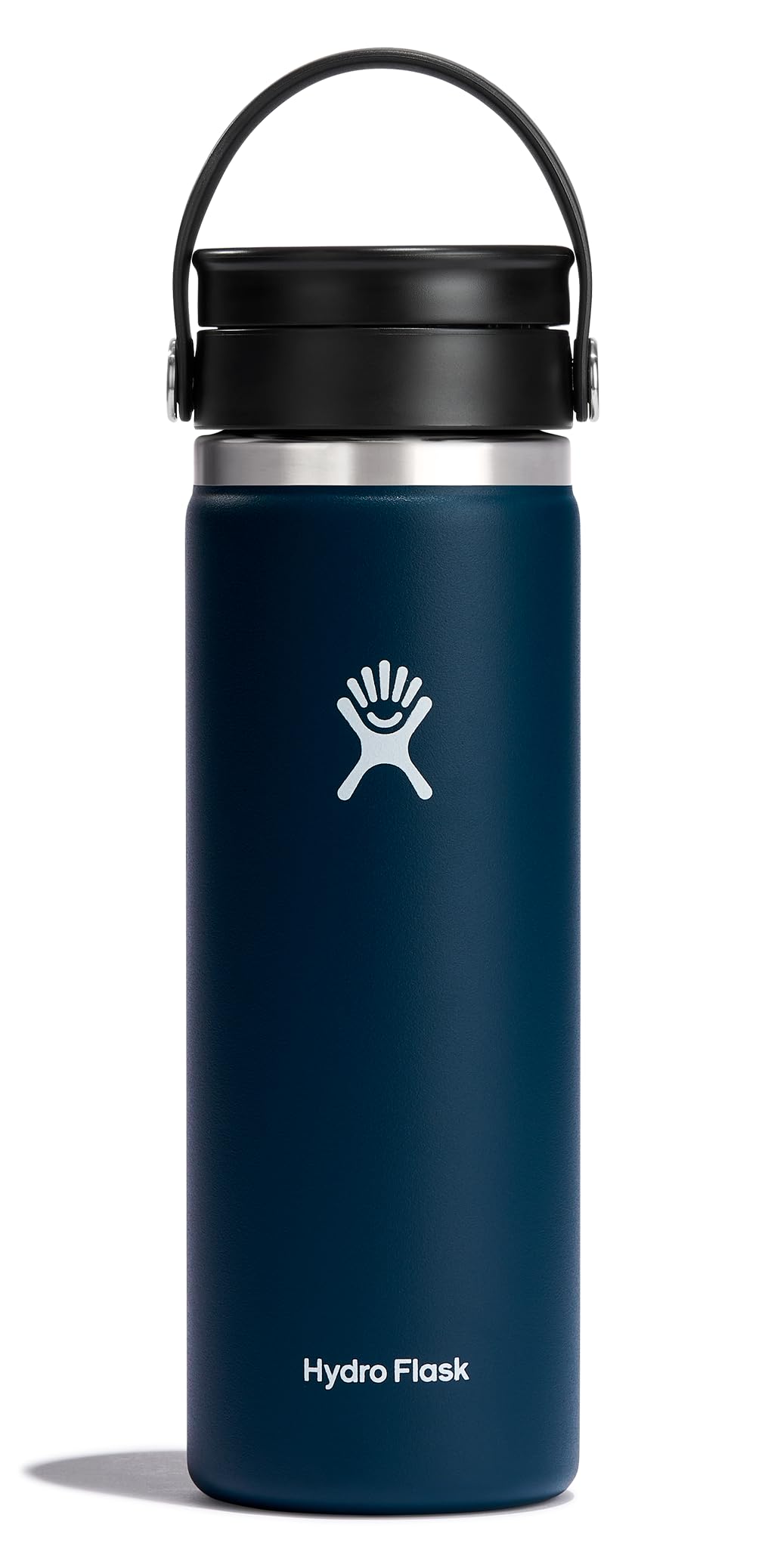 Hydro Flask Wide Mouth with Flex Sip Lid in closed-lid mode, secure for travel.
