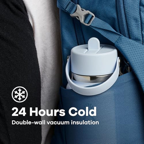 Hydro Flask wide mouth opening accepts ice cubes for quick cooling