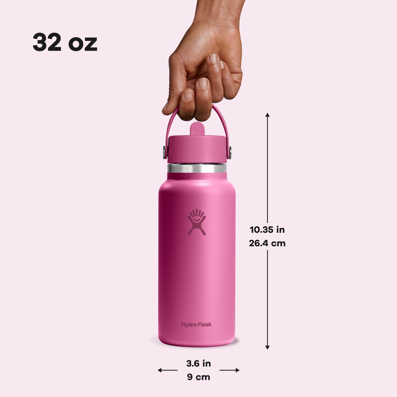 Hydro Flask wide mouth accommodates ice cubes for refreshing drinks