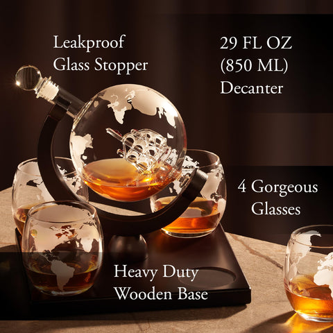 Hydro Gizmos four lead-free whiskey glasses preserve flavor with durable crystal clarity