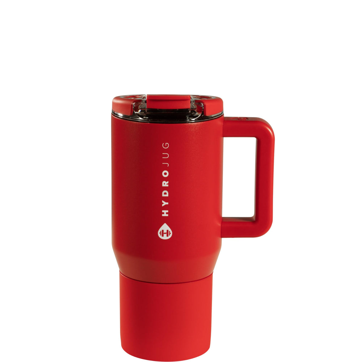 HydroJug Coffee Traveler 20oz front view in alumni red for on-the-go commuting