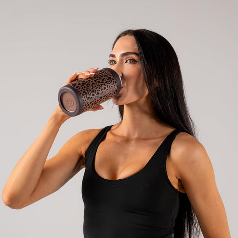 Slim 16oz can sleeve fits car cup holders for on-the-go hydration
