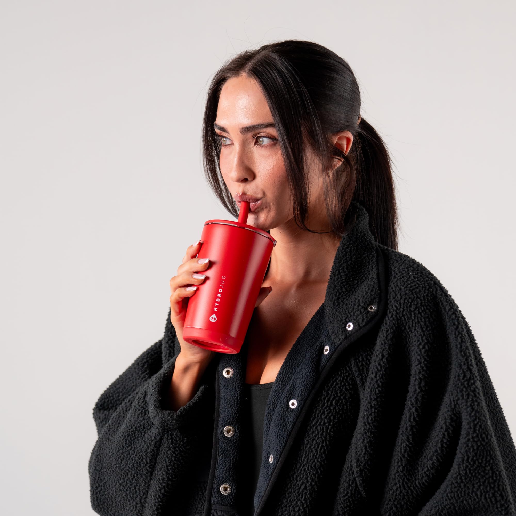 HydroJug Everyday Tumbler Alumni Red adds style and visibility during commutes