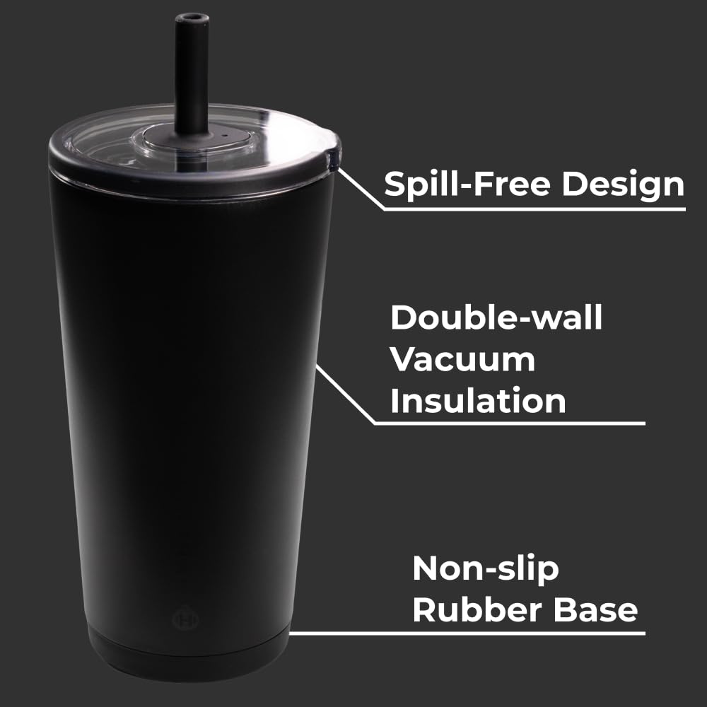 HydroJug Everyday Tumbler includes a reusable straw for on-the-go hydration.