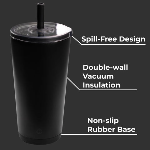 HydroJug Everyday Tumbler includes a reusable straw for on-the-go hydration.