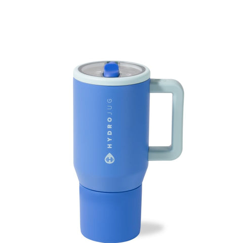 HydroJug Kids 20oz bottle with flip straw and handle for easy hydration on the go.
