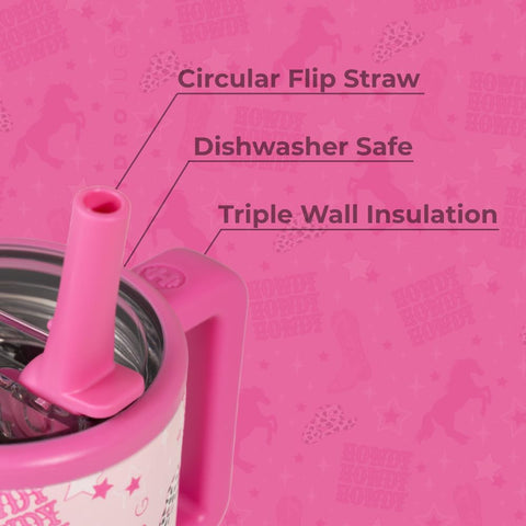 HydroJug Kids 20 oz bottle flip straw lid seals securely to prevent leaks