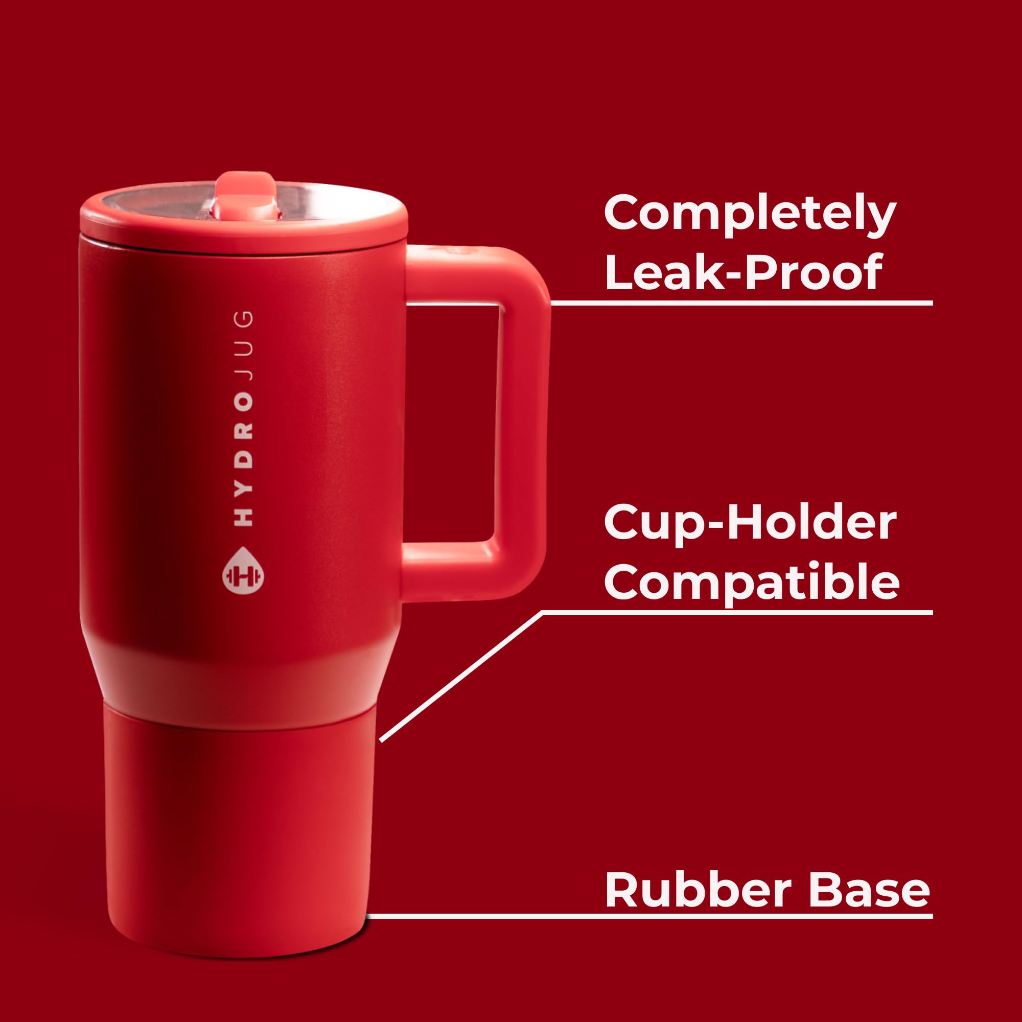 HydroJug Kids bottle with soft-touch handle, comfortable grip for little hands.