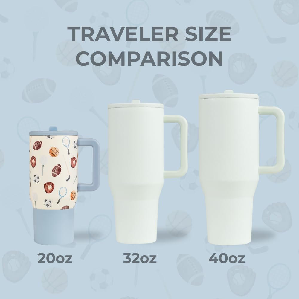 HydroJug Kids 20oz leakproof lid prevents spills in backpacks and travel bags.