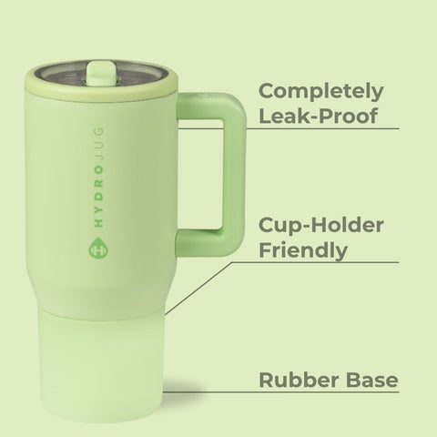 HydroJug Kids bottle in hand promotes on-the-go hydration during sports.