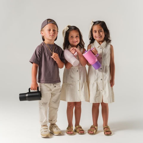 HydroJug Kids bottle portable for travel and camp adventures.