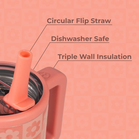 HydroJug Kids bottle with soft-handle, easy to carry during activities.