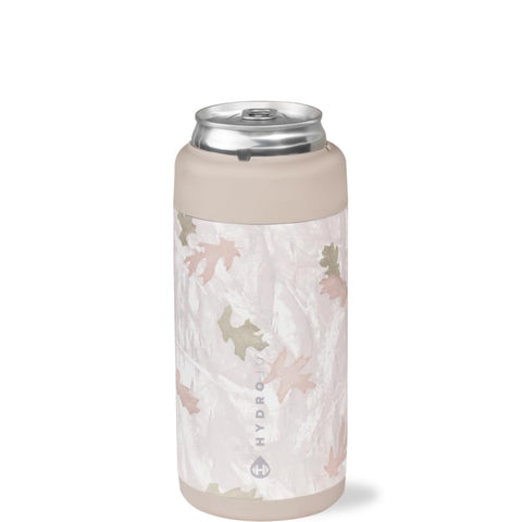 HydroJug Slim Can Cooler camo front view keeps the 12 oz can cold and dry