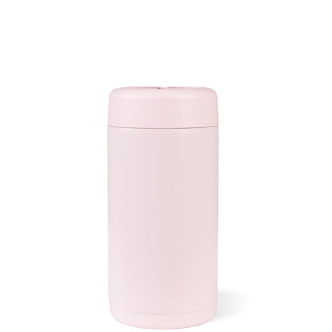 HydroJug Slim Can Cooler stainless steel body protects surfaces and maintains chill.