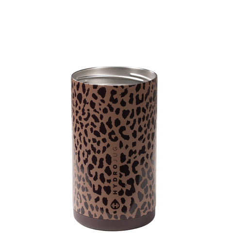 HydroJug can cooler with screw-top lid demonstrates secure fit for travel