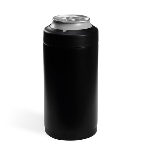HydroJug Standard Can Cooler overview shows 16 oz insulated holder keeping drinks cold and hands dry