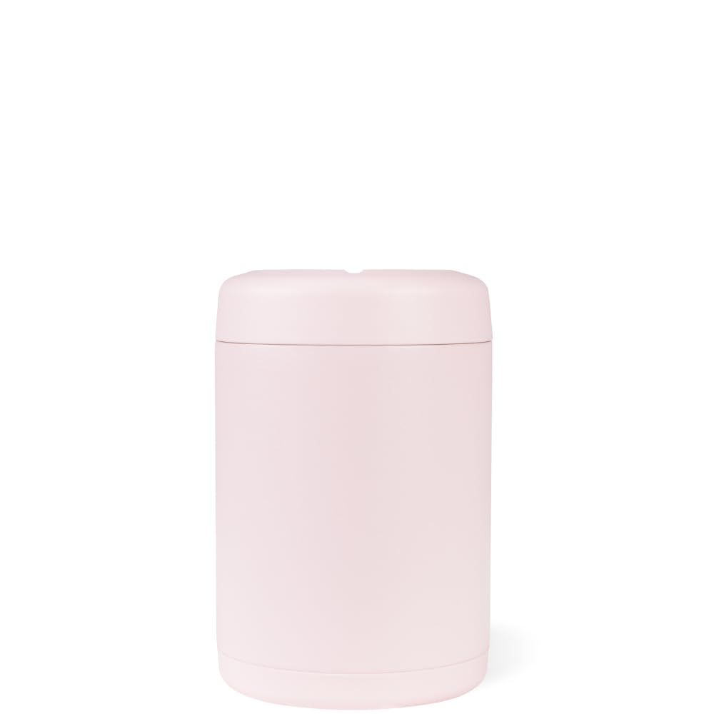 HydroJug Standard Can Cooler Pink Sand in use at outdoor event with secure hold