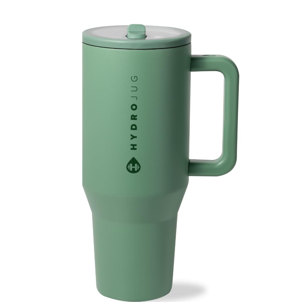 HydroJug Traveler 32 oz bottle with handle for easy on-the-go hydration.