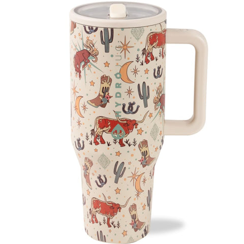 HydroJug Traveler 40 oz bottle with handle for on-the-go hydration.