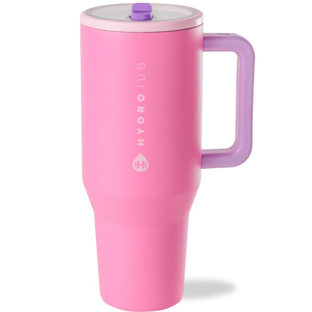The HydroJug Traveler bottle-with-handle enables easy carrying during activities.