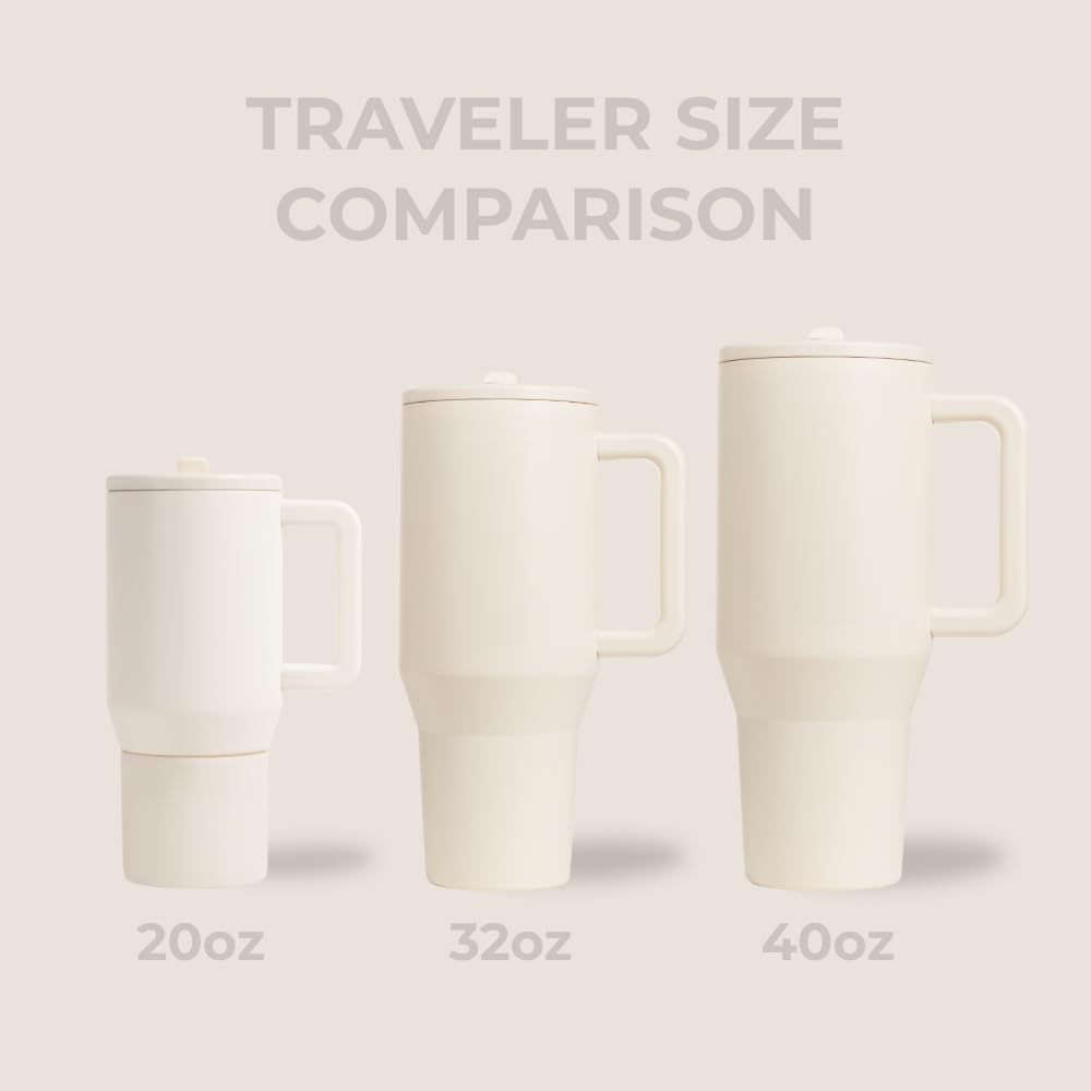 HydroJug Traveler cream color bottle adds stylish, portable hydration.