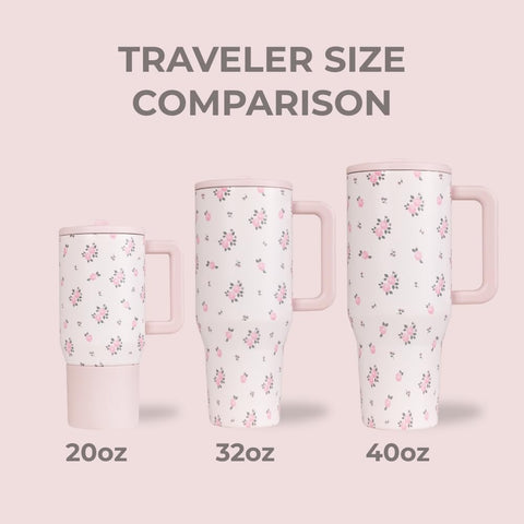 HydroJug Traveler fits cup holders for car trips and commutes