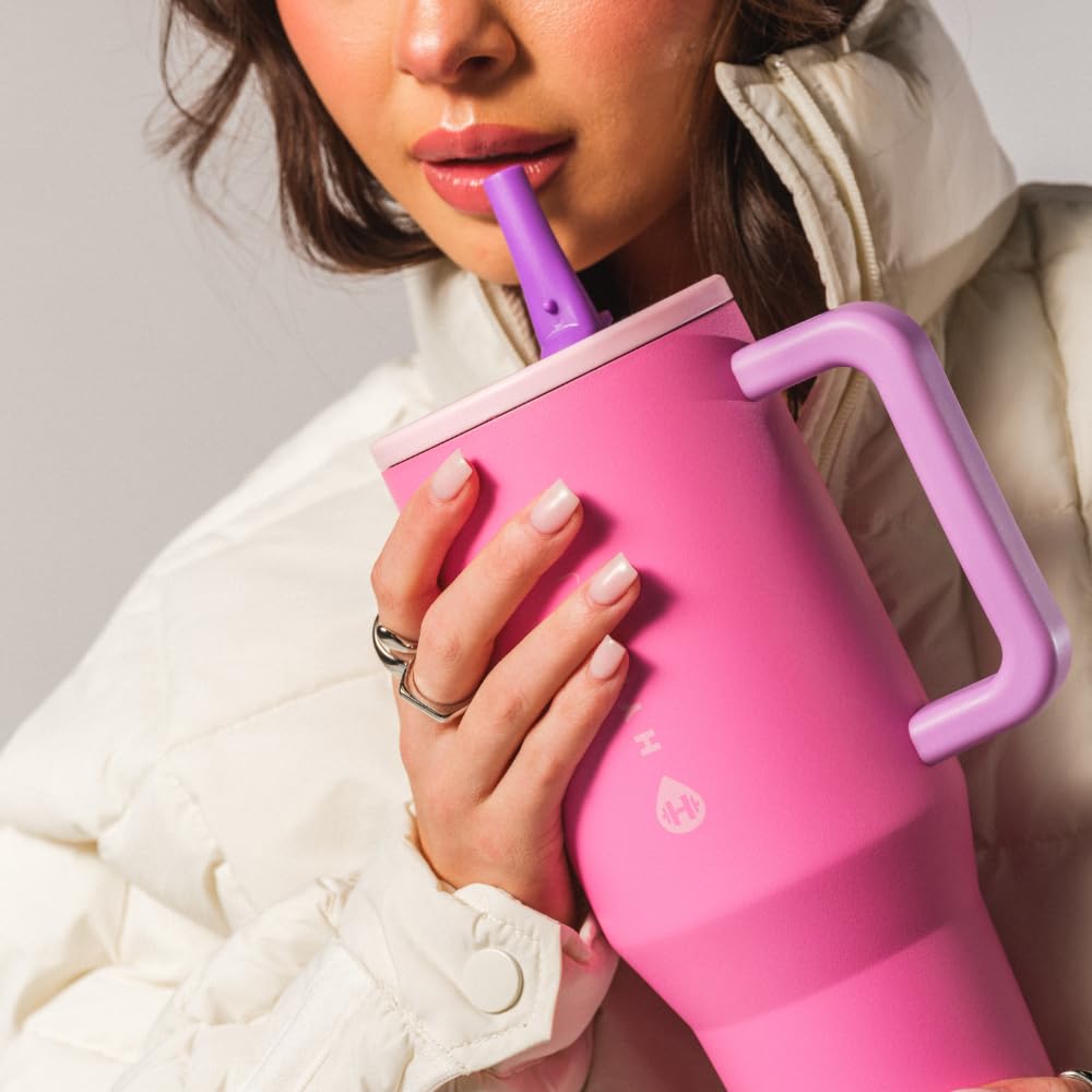 The HydroJug Traveler cup-holder-friendly size fits most car cup holders securely.