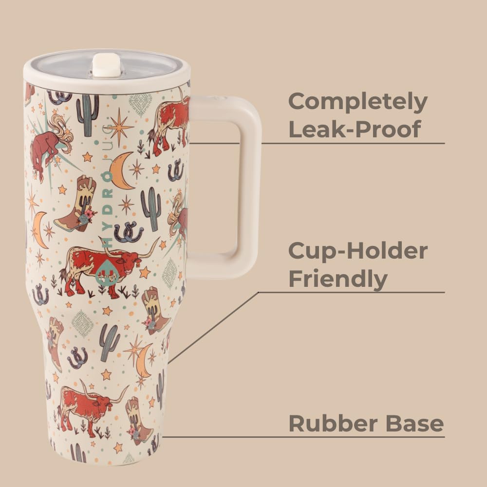 HydroJug Traveler lid flip close-up showing easy sip and leak-resistant design