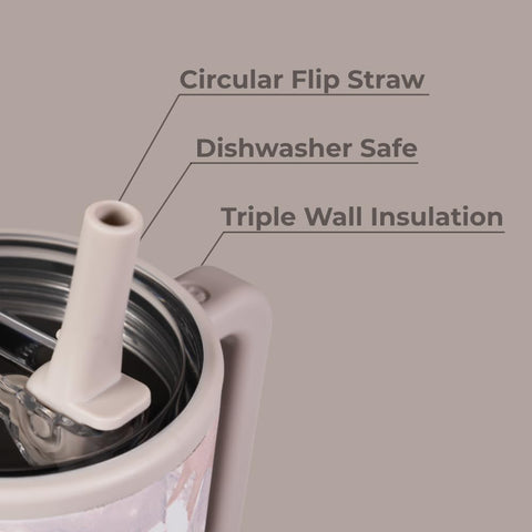 HydroJug Traveler rubber base provides non-slip stability on desks, cars, and trails.