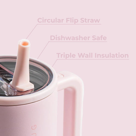 HydroJug Traveler with a sturdy rubber base stays steady on desks or gym floors.