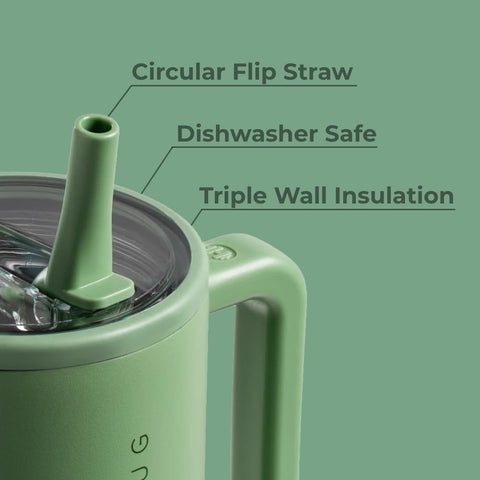 HydroJug Traveler sage color adds style and visibility.