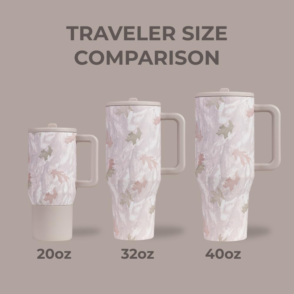 HydroJug Traveler stainless steel insulation keeps beverages cold or hot longer.