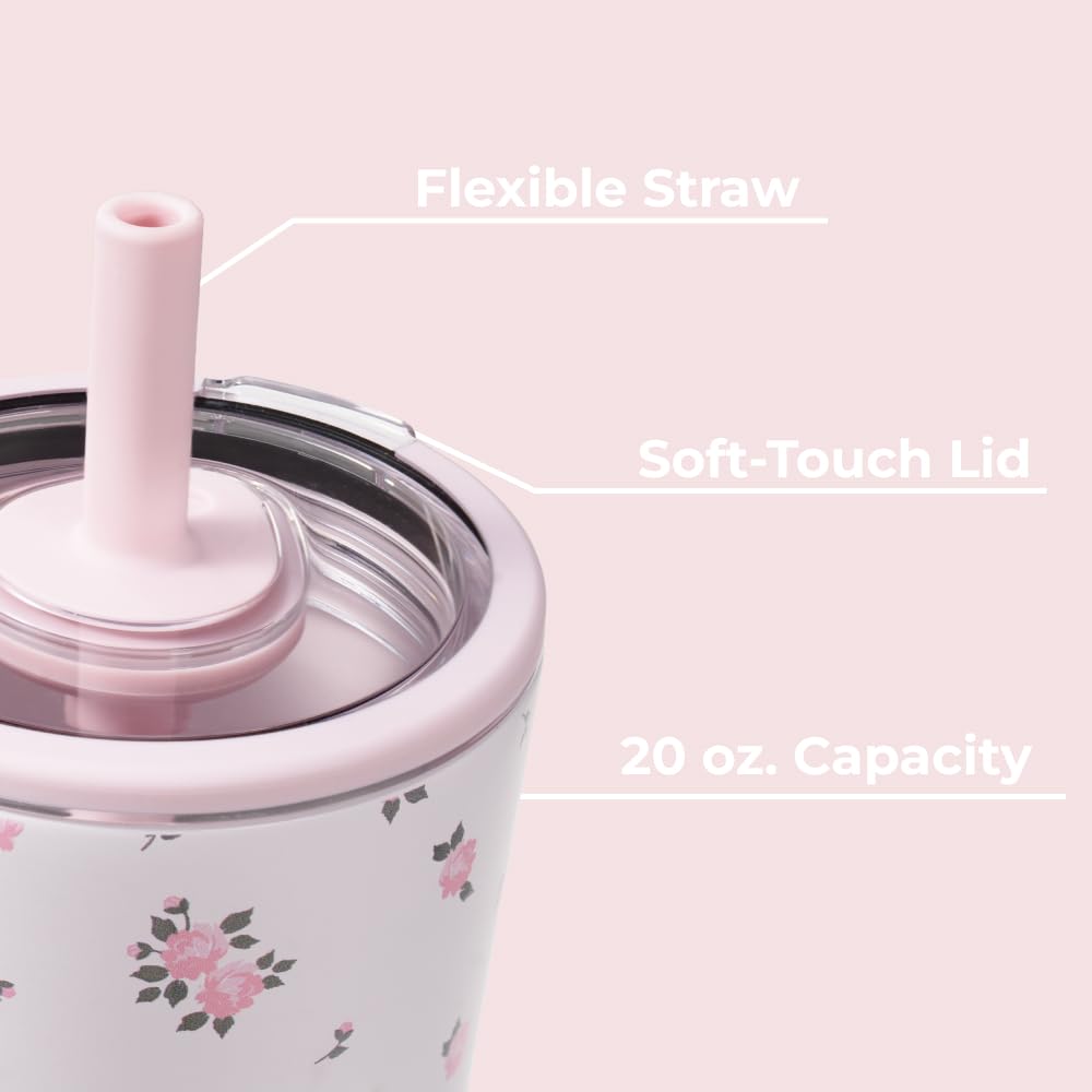 HydroJug Wildrose double-wall insulation keeps drinks hot or cold longer.